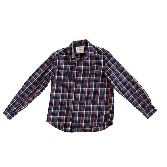 Aeropostale Men's Plaid Flannel Button-Up Shirt Size M Multicolor‎ - Picture 1 of 3